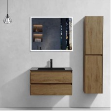 Комплект мебели дуб табачный 80 см Vincea Luka VMC-2L800TO + VCB-13800B + VLM-3VN800