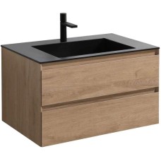 Комплект мебели натуральный дуб 80 см Vincea Luka VMC-2L800NO + VCB-13800B + VLM-3VN800