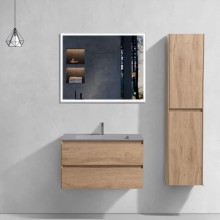 Комплект мебели натуральный дуб 80 см Vincea Luka VMC-2L800NO + VCB-13800G + VLM-3VN800