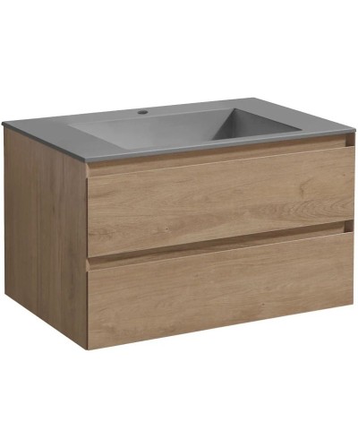 Комплект мебели натуральный дуб 80 см Vincea Luka VMC-2L800NO + VCB-13800G + VLM-3VN800