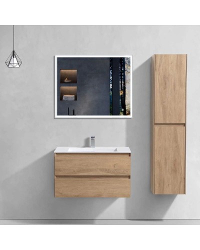 Комплект мебели натуральный дуб 80 см Vincea Luka VMC-2L800NO + VCB-13800W + VLM-3VN800