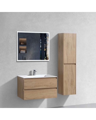 Комплект мебели натуральный дуб 80 см Vincea Luka VMC-2L800NO + VCB-13800W + VLM-3VN800