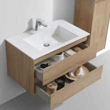 Комплект мебели натуральный дуб 80 см Vincea Luka VMC-2L800NO + VCB-13800W + VLM-3VN800