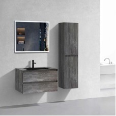 Комплект мебели серый камень 80 см Vincea Luka VMC-2L800GS + VCB-13800B + VLM-3VN800