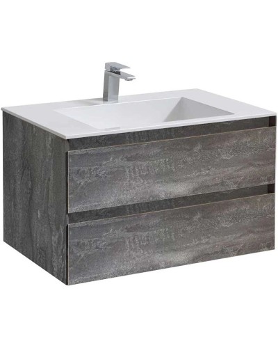 Комплект мебели серый камень 80 см Vincea Luka VMC-2L800GS + VCB-13800W + VLM-3VN800