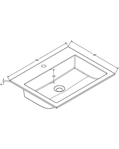 Комплект мебели дуб табачный 60 см Vincea Luka VMC-2L600TO + VCB-13600W + VLM-2J600
