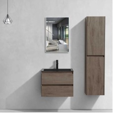 Комплект мебели темный дуб 60 см Vincea Luka VMC-2L600RO + VCB-13600B + VLM-2J600