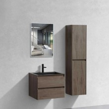 Комплект мебели темный дуб 60 см Vincea Luka VMC-2L600RO + VCB-13600B + VLM-2J600