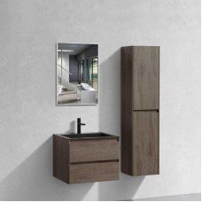 Комплект мебели темный дуб 60 см Vincea Luka VMC-2L600RO + VCB-13600B + VLM-2J600