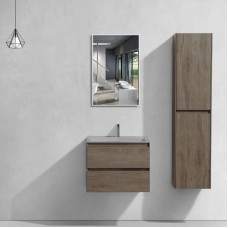 Комплект мебели темный дуб 60 см Vincea Luka VMC-2L600RO + VCB-13600G + VLM-2J600