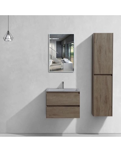 Комплект мебели темный дуб 60 см Vincea Luka VMC-2L600RO + VCB-13600G + VLM-2J600