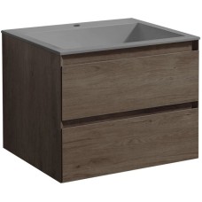 Комплект мебели темный дуб 60 см Vincea Luka VMC-2L600RO + VCB-13600G + VLM-2J600