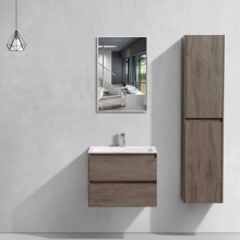 Комплект мебели темный дуб 60 см Vincea Luka VMC-2L600RO + VCB-13600W + VLM-2J600