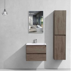 Комплект мебели темный дуб 60 см Vincea Luka VMC-2L600RO + VCB-13600W + VLM-2J600