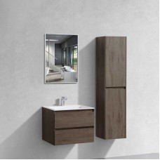 Комплект мебели темный дуб 60 см Vincea Luka VMC-2L600RO + VCB-13600W + VLM-2J600