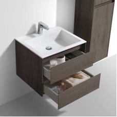 Комплект мебели темный дуб 60 см Vincea Luka VMC-2L600RO + VCB-13600W + VLM-2J600