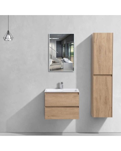 Комплект мебели натуральный дуб 60 см Vincea Luka VMC-2L600NO + VCB-13600W + VLM-2J600