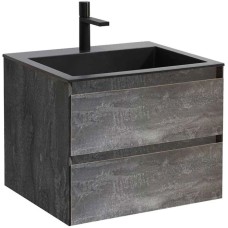 Комплект мебели серый камень 60 см Vincea Luka VMC-2L600GS + VCB-13600B + VLM-2J600