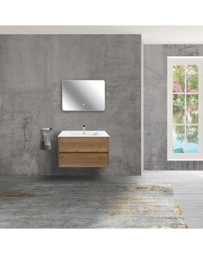 Комплект мебели дуб табачный 81,5 см Vincea Gio VMC-2G800TO + VBS-13980 + VLM-2I800