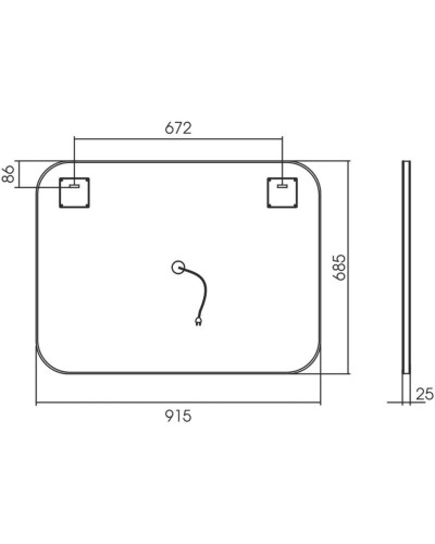 Комплект мебели дуб табачный 81,5 см Vincea Gio VMC-2G800TO + VBS-13980 + VLM-2I800