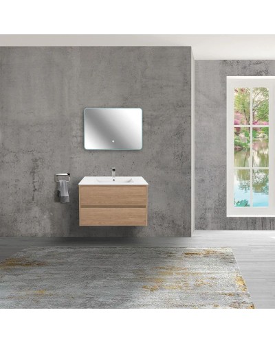 Комплект мебели натуральный дуб 81,5 см Vincea Gio VMC-2G800NO + VBS-13980 + VLM-2I800