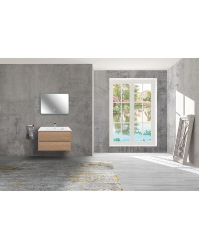 Комплект мебели натуральный дуб 81,5 см Vincea Gio VMC-2G800NO + VBS-13980 + VLM-2I800