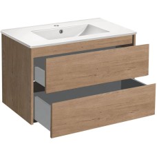 Комплект мебели натуральный дуб 81,5 см Vincea Gio VMC-2G800NO + VBS-13980 + VLM-2I800