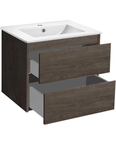 Комплект мебели темный дуб 61,5 см Vincea Gio VMC-2G600RO + VBS-13960 + VLM-2B600