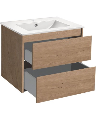 Комплект мебели натуральный дуб 61,5 см Vincea Gio VMC-2G600NO + VBS-13960 + VLM-2B600