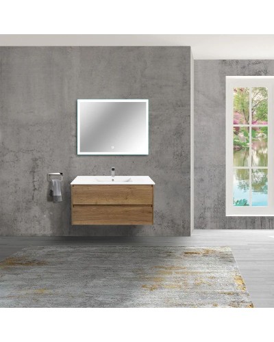 Комплект мебели дуб табачный 101,5 см Vincea Gio VMC-2G100TO + VBS-13100 + VLM-2B100