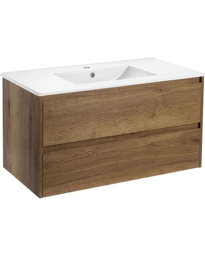 Комплект мебели дуб табачный 101,5 см Vincea Gio VMC-2G100TO + VBS-13100 + VLM-2B100