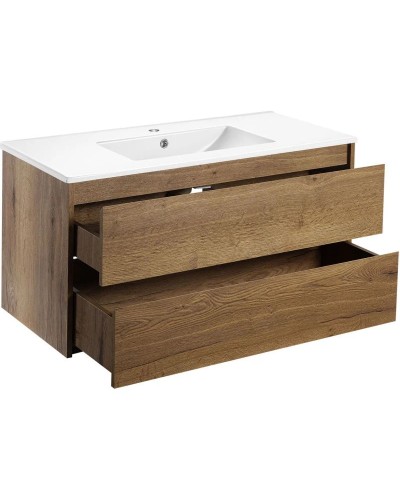 Комплект мебели дуб табачный 101,5 см Vincea Gio VMC-2G100TO + VBS-13100 + VLM-2B100