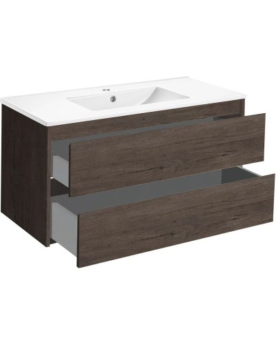 Комплект мебели темный дуб 101,5 см Vincea Gio VMC-2G100RO + VBS-13100 + VLM-2B100