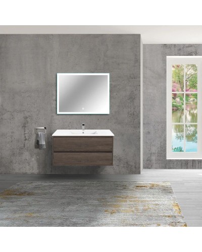 Комплект мебели темный дуб 101,5 см Vincea Gio VMC-2G100RO + VBS-13100 + VLM-2B100