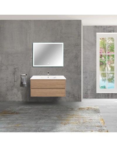 Комплект мебели натуральный дуб 101,5 см Vincea Gio VMC-2G100NO + VBS-13100 + VLM-2B100