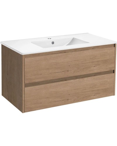 Комплект мебели натуральный дуб 101,5 см Vincea Gio VMC-2G100NO + VBS-13100 + VLM-2B100