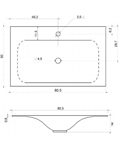 Комплект мебели дуб винтаж 80,5 см Vincea Fine VMC-2F800VO + VCB-1F800W + VLM-2A800