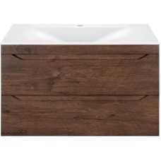 Комплект мебели темный дуб 80,5 см Vincea Fine VMC-2F800RW + VCB-1F800W + VLM-2A800