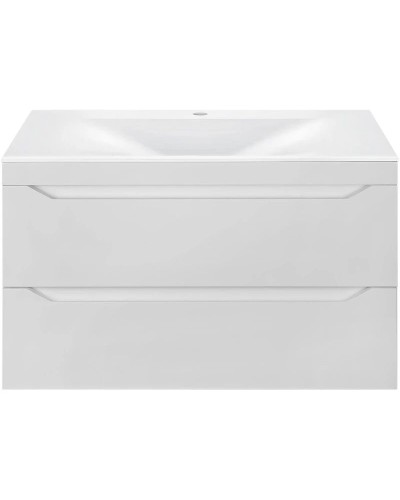 Комплект мебели белый глянец 80,5 см Vincea Fine VMC-2F800GW + VCB-1F800W + VLM-2A800