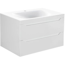 Комплект мебели белый глянец 80,5 см Vincea Fine VMC-2F800GW + VCB-1F800W + VLM-2A800