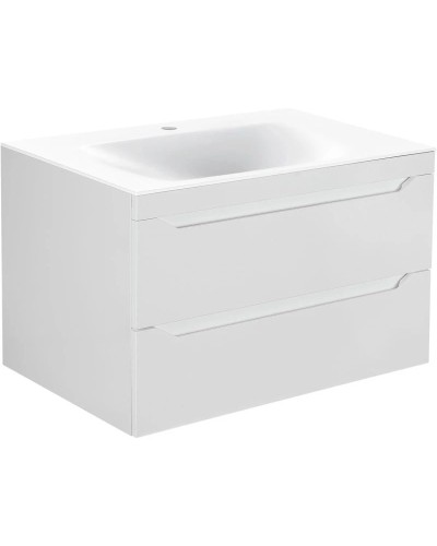 Комплект мебели белый глянец 80,5 см Vincea Fine VMC-2F800GW + VCB-1F800W + VLM-2A800