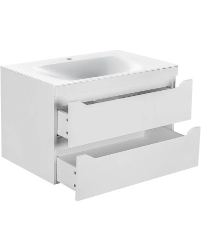 Комплект мебели белый глянец 80,5 см Vincea Fine VMC-2F800GW + VCB-1F800W + VLM-2A800