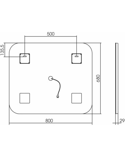 Комплект мебели бетон 80,5 см Vincea Fine VMC-2F800BT + VCB-1F800W + VLM-2A800