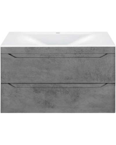 Комплект мебели бетон 80,5 см Vincea Fine VMC-2F800BT + VCB-1F800W + VLM-2A800