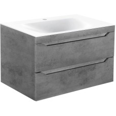 Комплект мебели бетон 80,5 см Vincea Fine VMC-2F800BT + VCB-1F800W + VLM-2A800