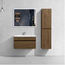 Комплект мебели дуб табачный 80 см Vincea Chiara VMC-2C800TO + VCB-13800W + VLM-3VN800