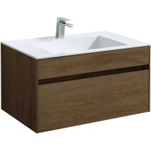 Комплект мебели дуб табачный 80 см Vincea Chiara VMC-2C800TO + VCB-13800W + VLM-3VN800