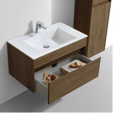 Комплект мебели дуб табачный 80 см Vincea Chiara VMC-2C800TO + VCB-13800W + VLM-3VN800