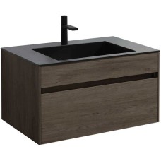 Комплект мебели темный дуб 80 см Vincea Chiara VMC-2C800RO + VCB-13800B + VLM-3VN800