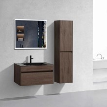 Комплект мебели темный дуб 80 см Vincea Chiara VMC-2C800RO + VCB-13800B + VLM-3VN800